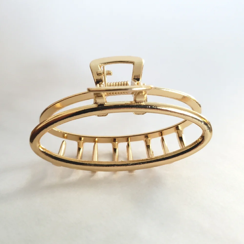 Gold Tone Metal Hair Claw Hair Clip